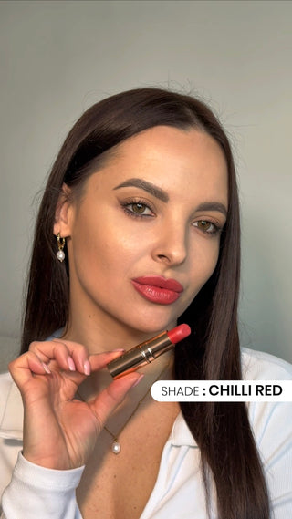 Matt Moist Long-Lasting Lipstick - Chilli Red