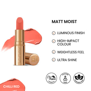 Matt Moist Long-Lasting Lipstick - Chilli Red