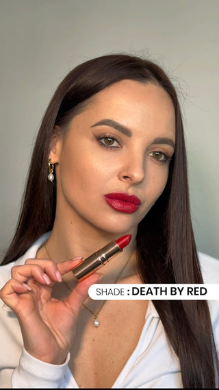 Matt Moist Long-Lasting Lipstick - Death by Red
