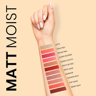 Matt Moist Long-Lasting Lipstick - Chilli Red